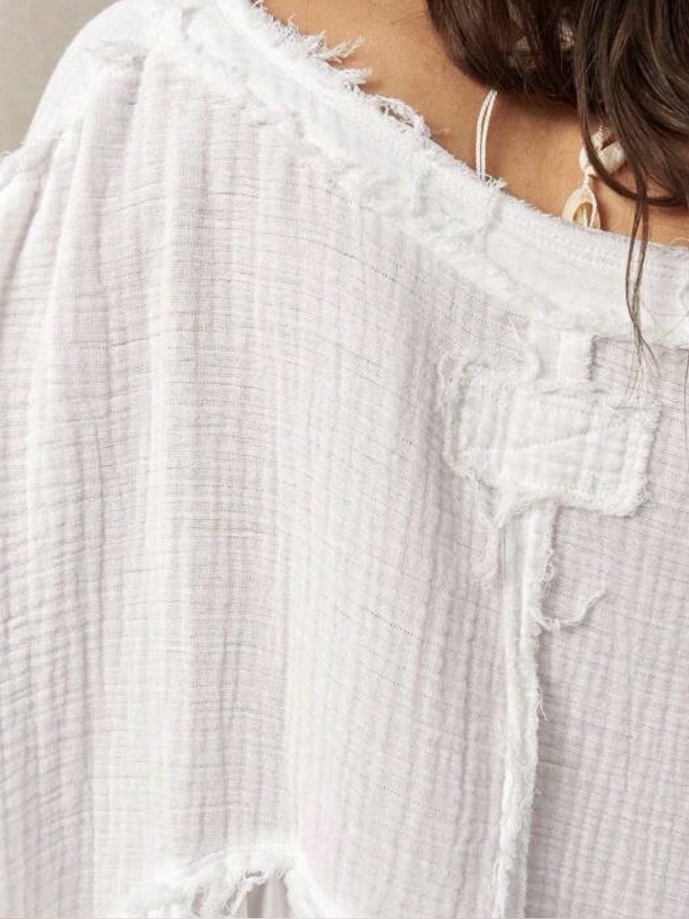 Women’s Boho White V-Neck Flowing Top. Plus Size NWT
Looks like Free People - Picture 5 of 5